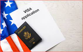 جواز سفر مع علم امريكا - تأشيرة بي الأمريكية 